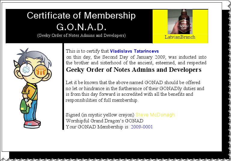 Image:First GONAD in 2009 (Geeky Order of Notes Admins and Developers)