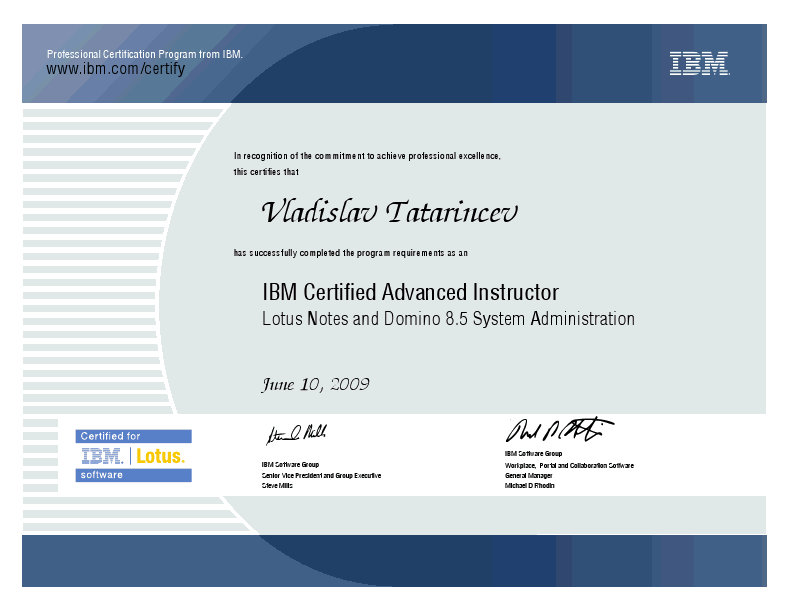 Image:IBM Certified Advanced Instructor 